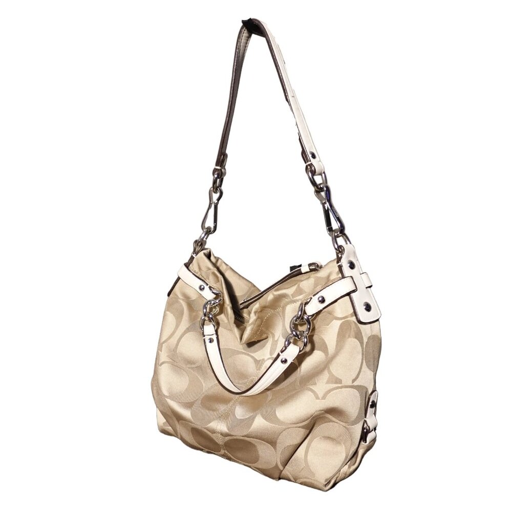 Coach Signature Jacquard Hobo Bag - Picture 6 of 10